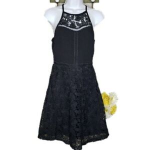 She & Sky lace halter skater dress size small